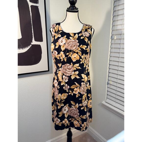Faded Glory Floral Stretch Sheath Dress – Size 10 - Picture 2 of 8